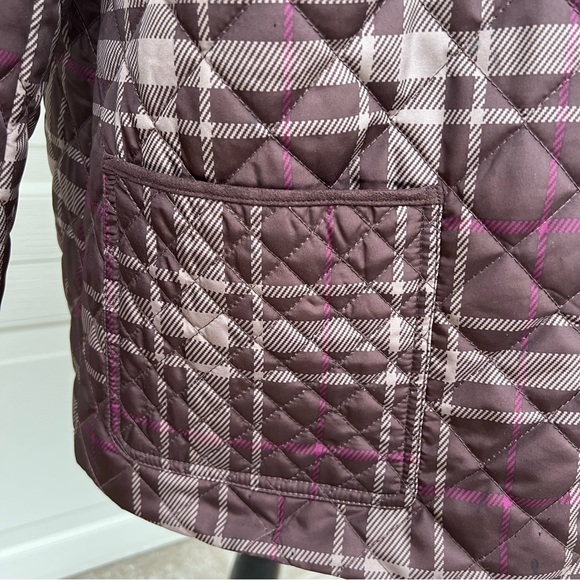 STUDIO WORKS QUILTED BROWN PLAID JACKET SIZE L - Picture 5 of 14